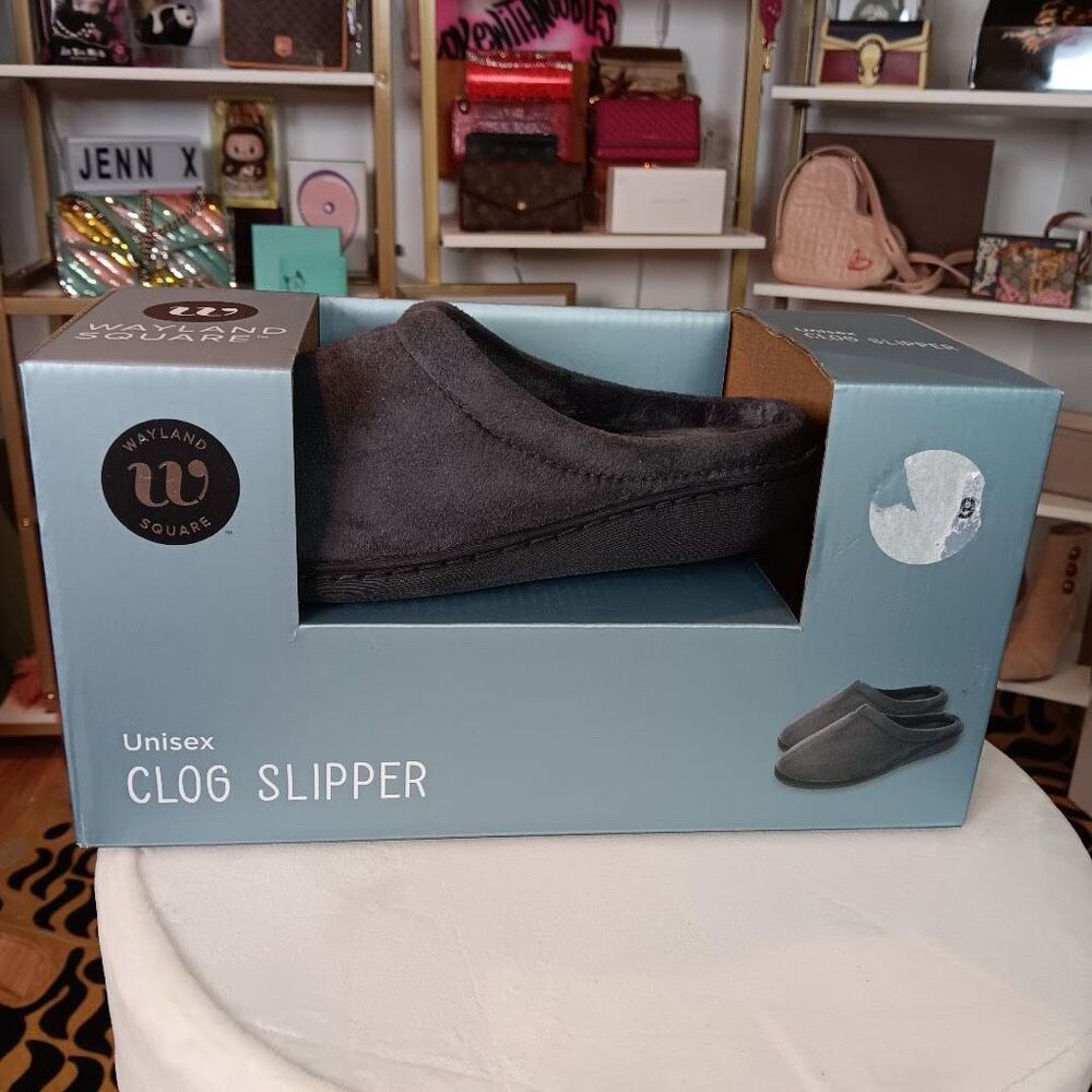 Wayland Square Memory Foam Unisex CLOG SLIPPERS SM (Men 6-7, Women 7-8) Gray NIB